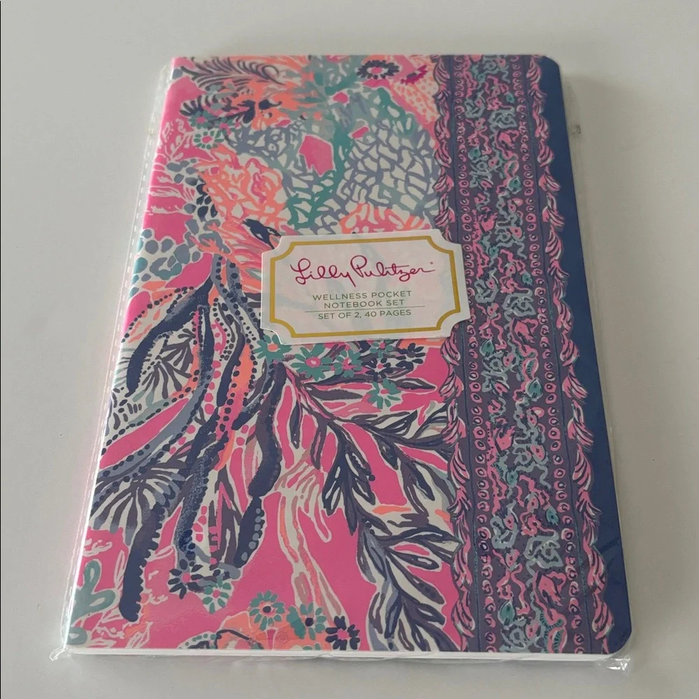 Lilly Pulitzer Wellness Fitness Pocket Notebook Set of 2